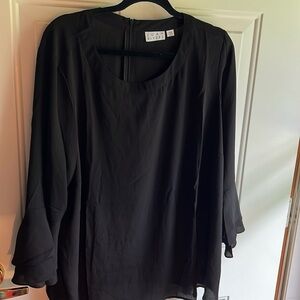 NWOT Joan Rivers blouse size 22W back zipper flared arms